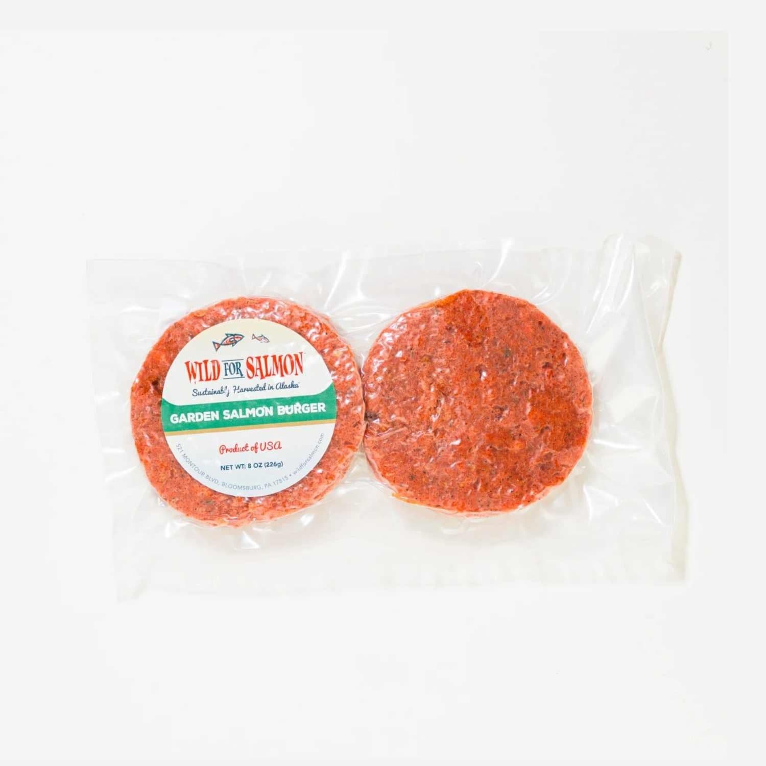 Garden Style Sockeye Salmon Burgers