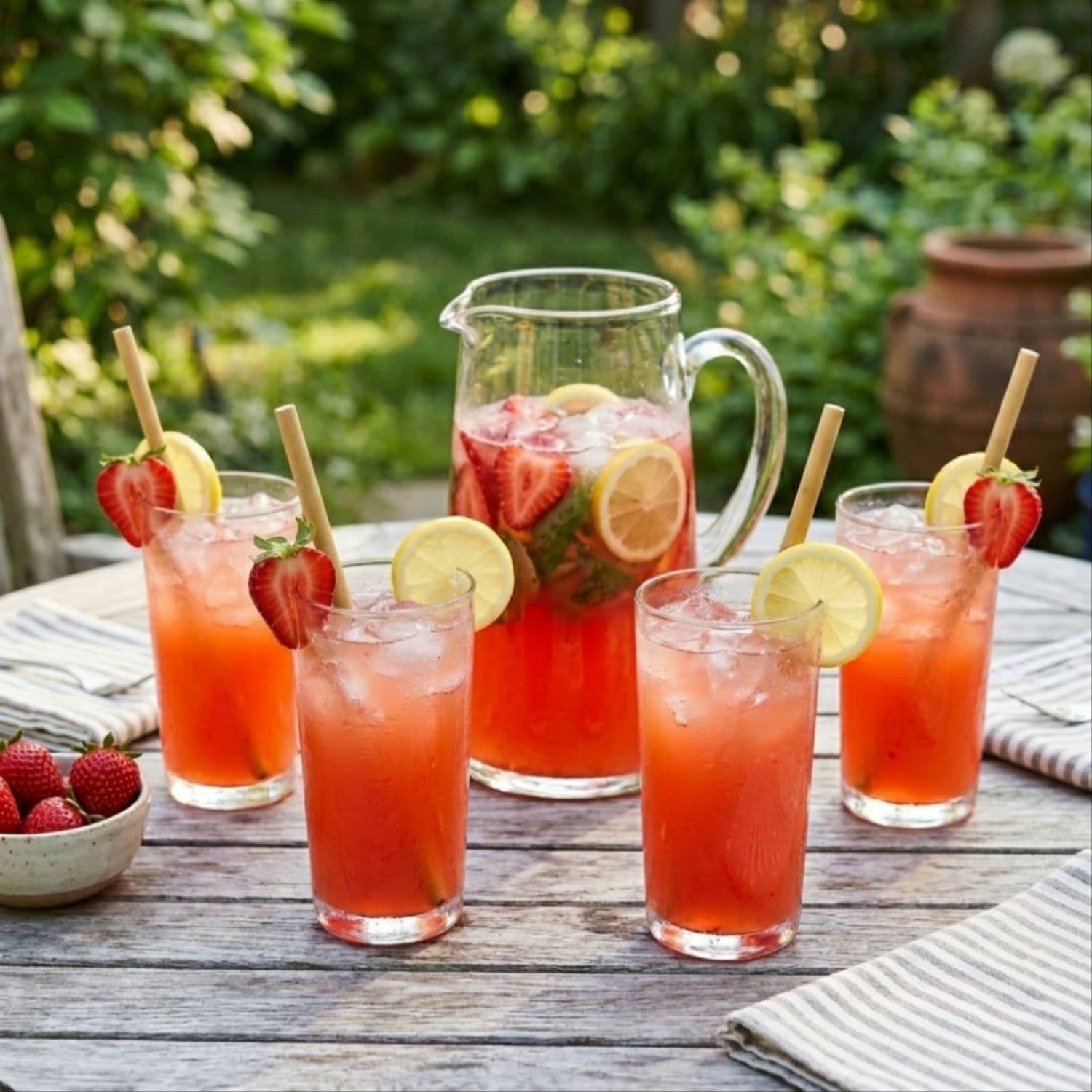 Strawberry Basil Shrub Lemonade Cocktail Kit