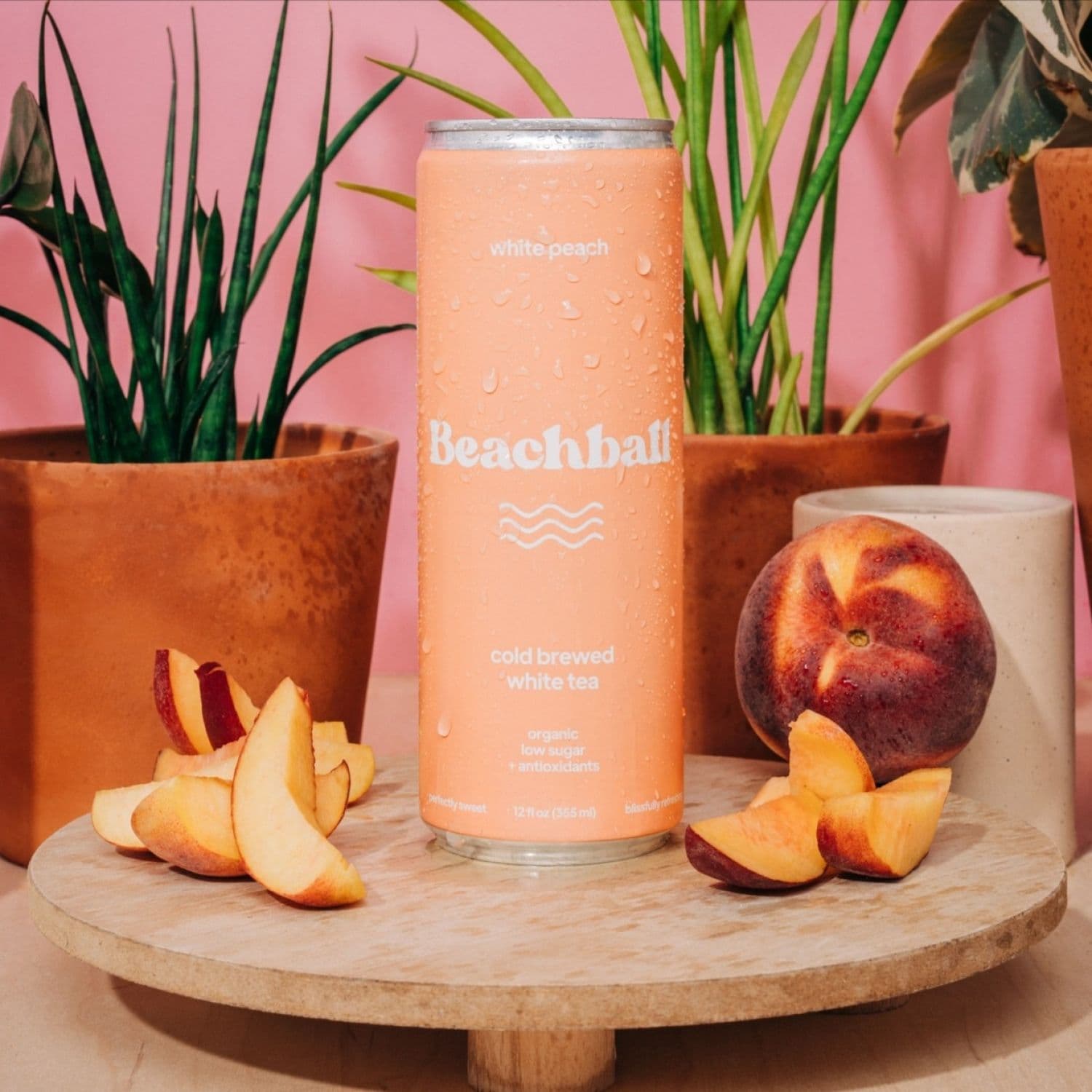 Beachball Organic Iced Tea Can - White Peach