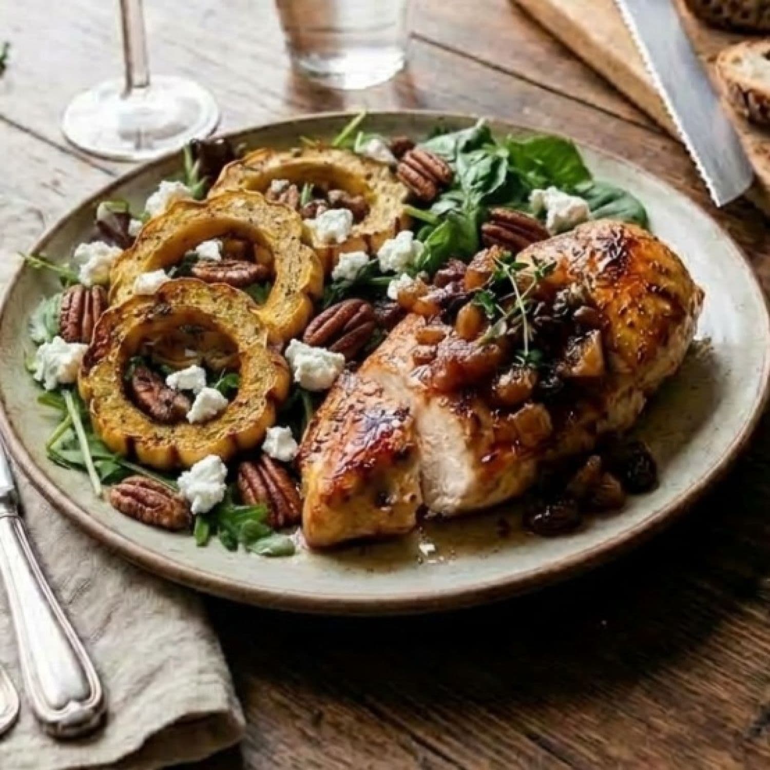 Spiced Pear Chutney Chicken with Roasted Delicata Squash Meal Kit (4 Servings)
