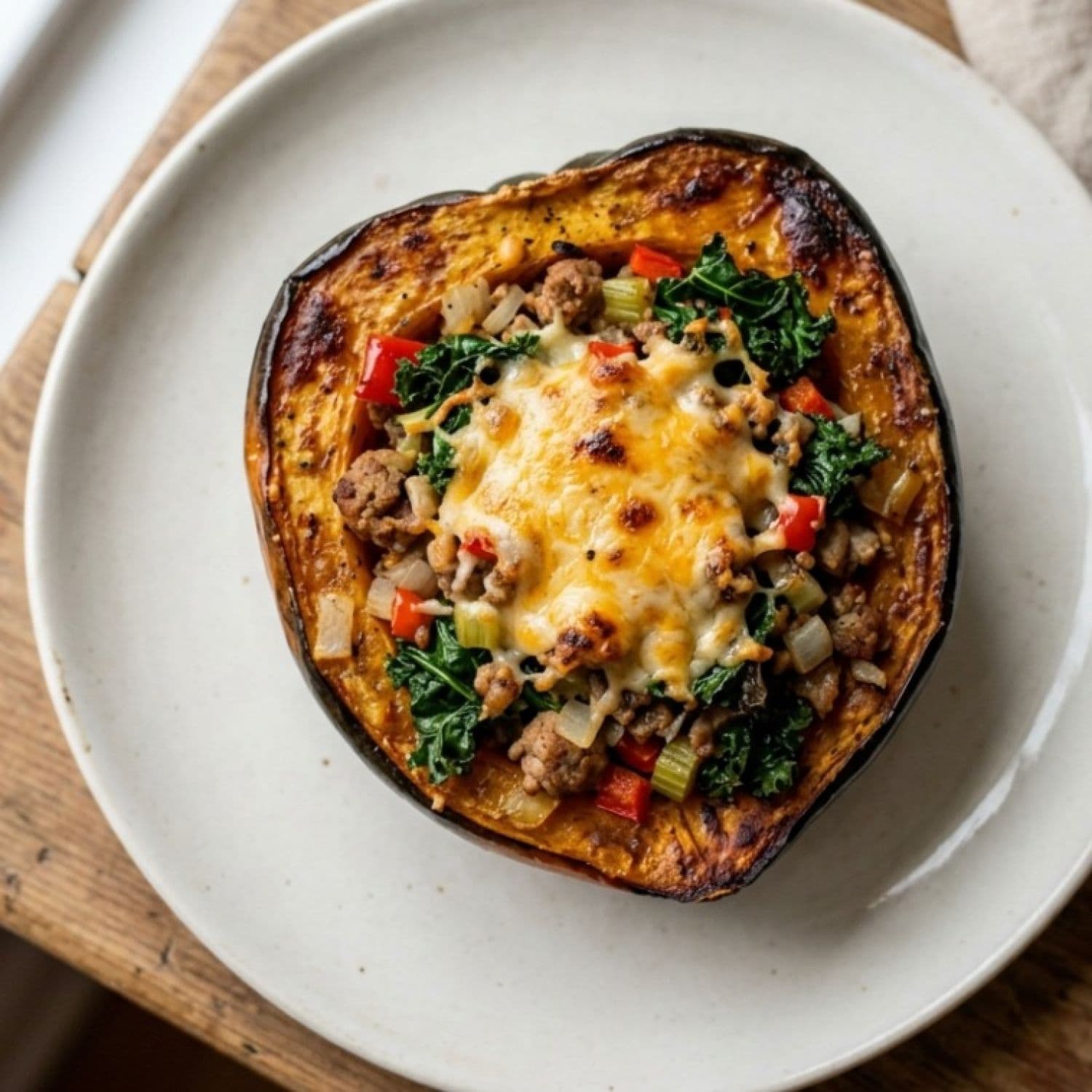 Ground Pork Stuffed Acorn Squash Meal Kit (4 Servings)