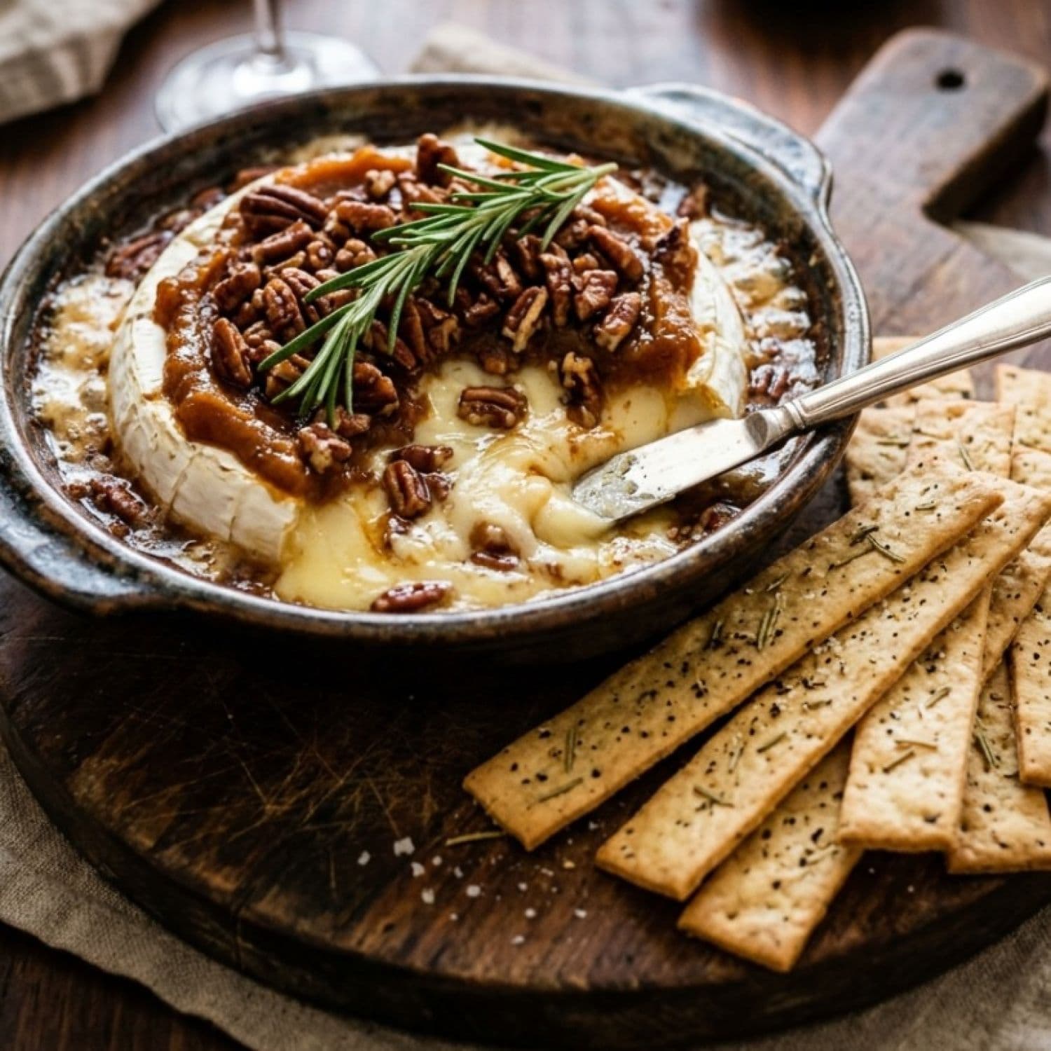 Baked Pumpkin Pecan Brie