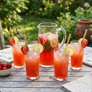 Strawberry Basil Shrub Lemonade Cocktail Kit
